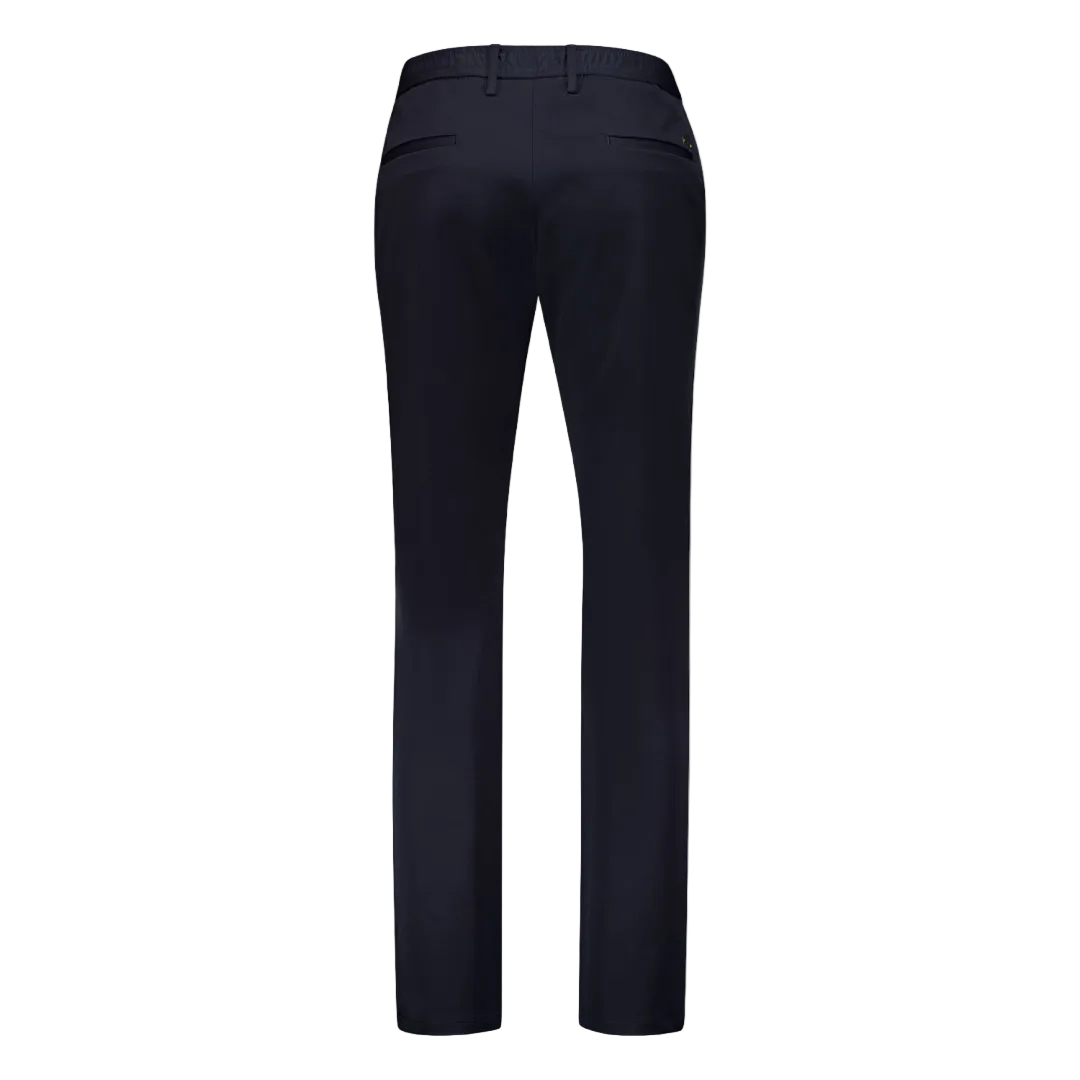 A pair of dark navy Gardeur trousers with a tapered fit, displayed against a white background.