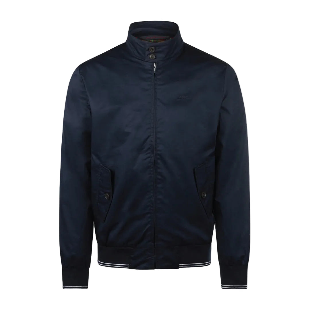 McGregor navy cotton bomber jacket for men with stand-up collar and full zip closure available online at Kayagan Lebanon.