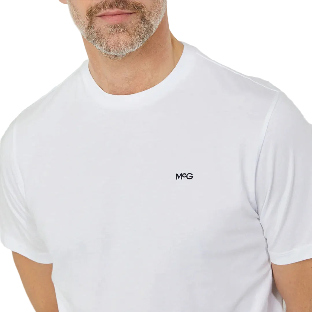 McGregor Essential white men's cotton crew neck t-shirt with regular fit available online at Kayagan Lebanon.