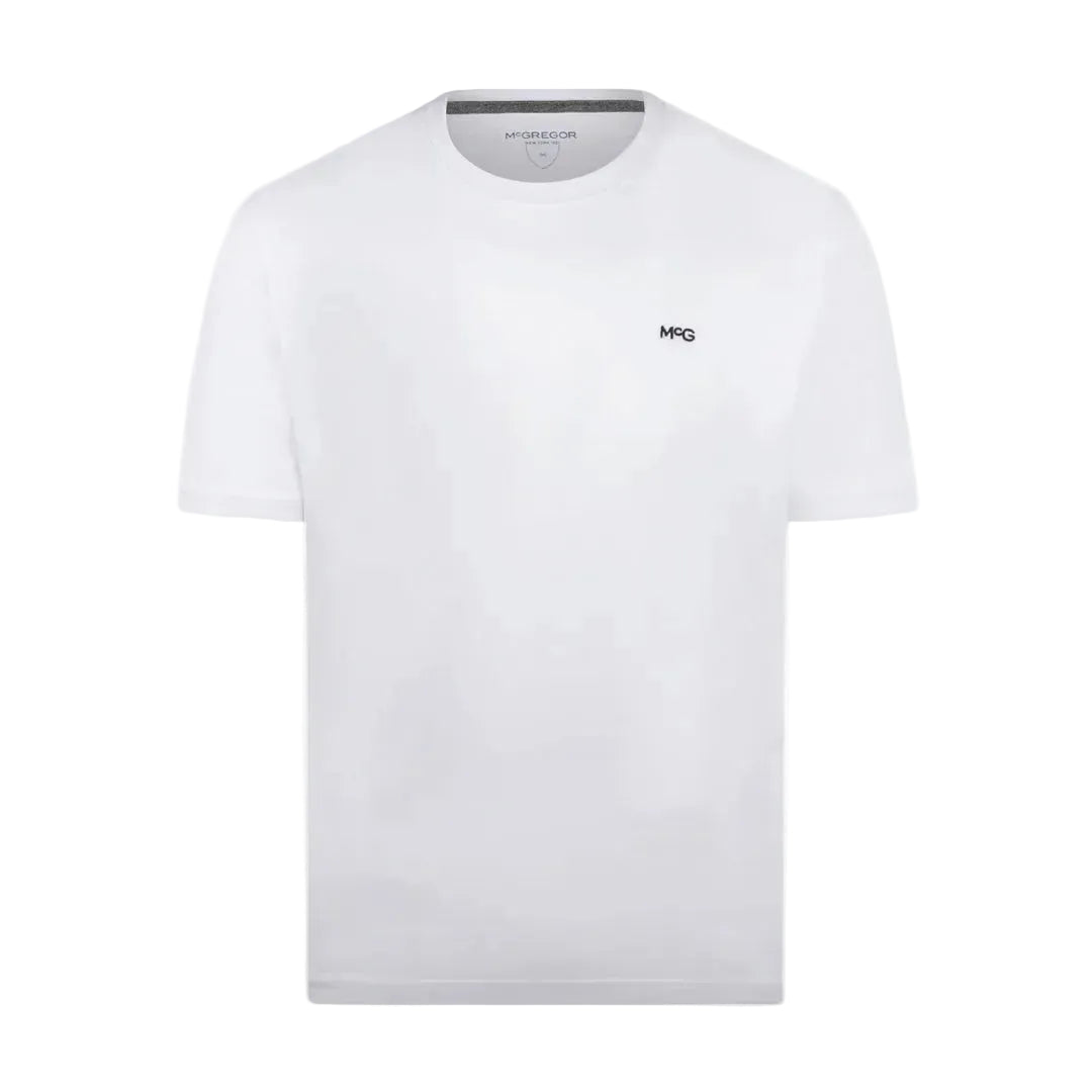 McGregor Essential white men's cotton crew neck t-shirt with regular fit available online at Kayagan Lebanon.