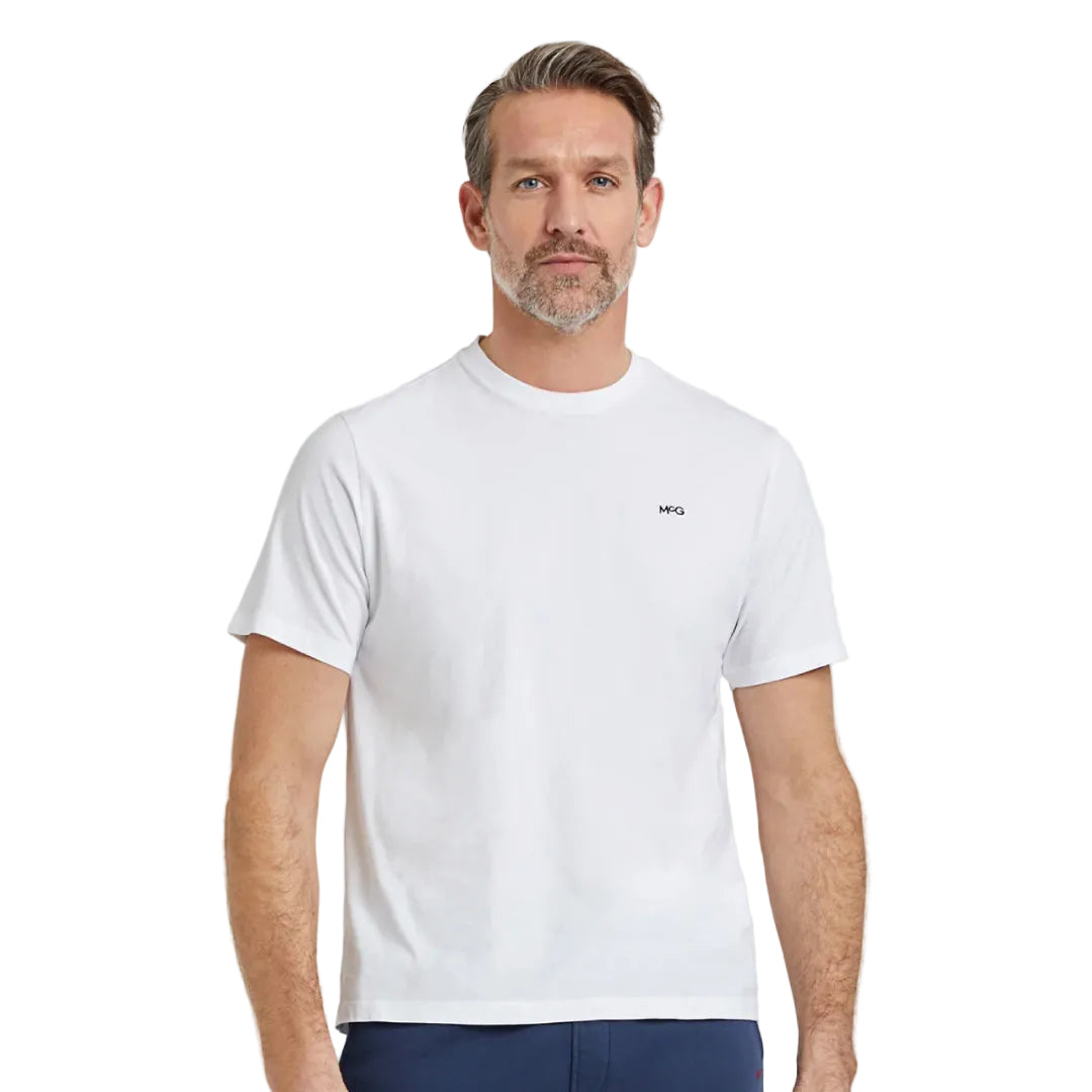 McGregor Essential white men's cotton crew neck t-shirt with regular fit available online at Kayagan Lebanon.