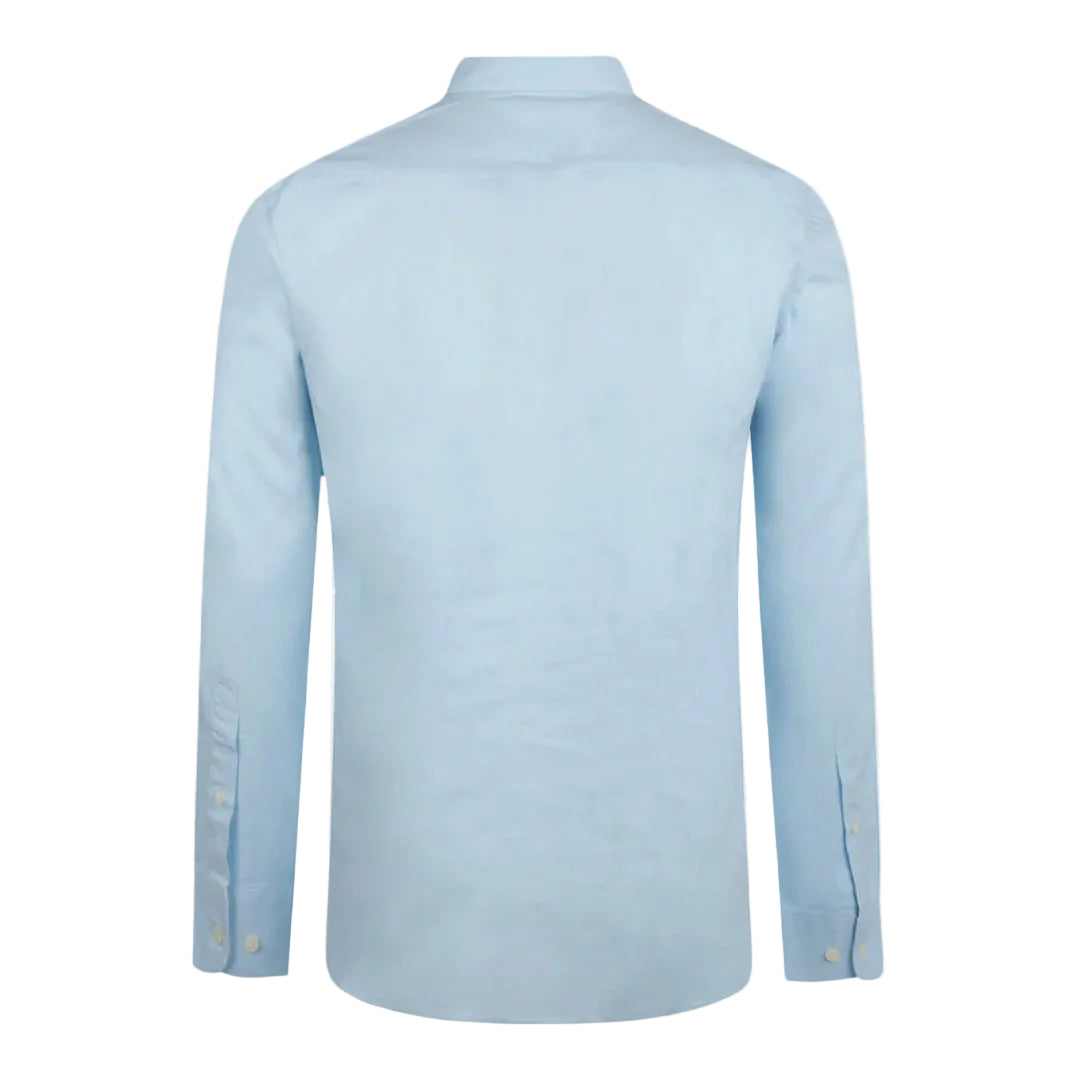 McGregor men's light blue cotton linen regular-fit button-down shirt with long sleeves, available online at Kayagan Lebanon.