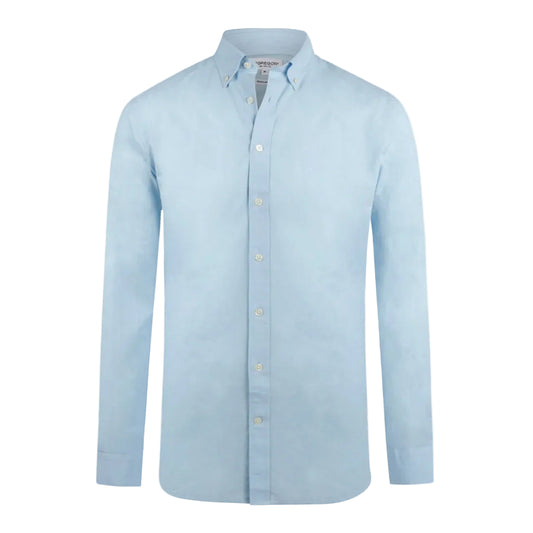 McGregor men's light blue cotton linen regular-fit button-down shirt with long sleeves, available online at Kayagan Lebanon.