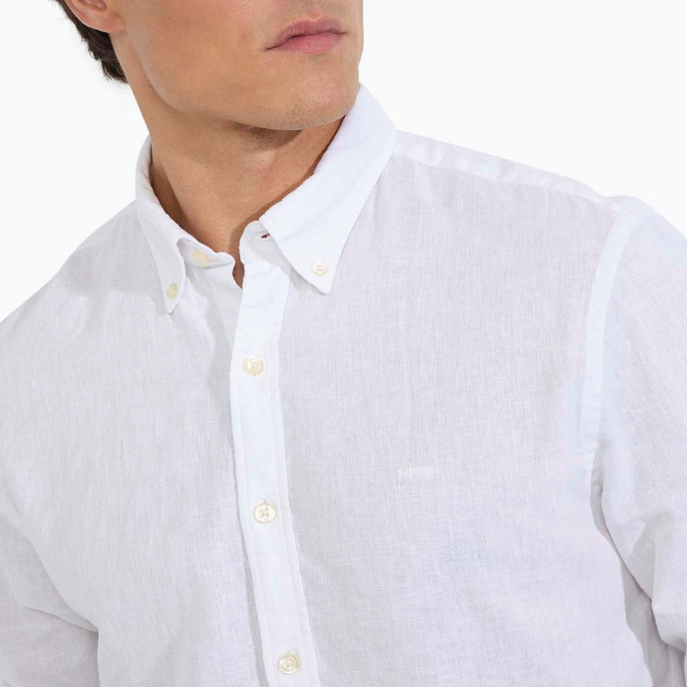 McGregor White button up cotton Linen Shirt