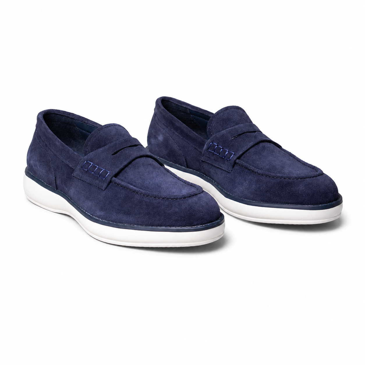  Pedro Men's Navy Suede Penny Loafers are designed for modern comfort and timeless style, Kayagan online
