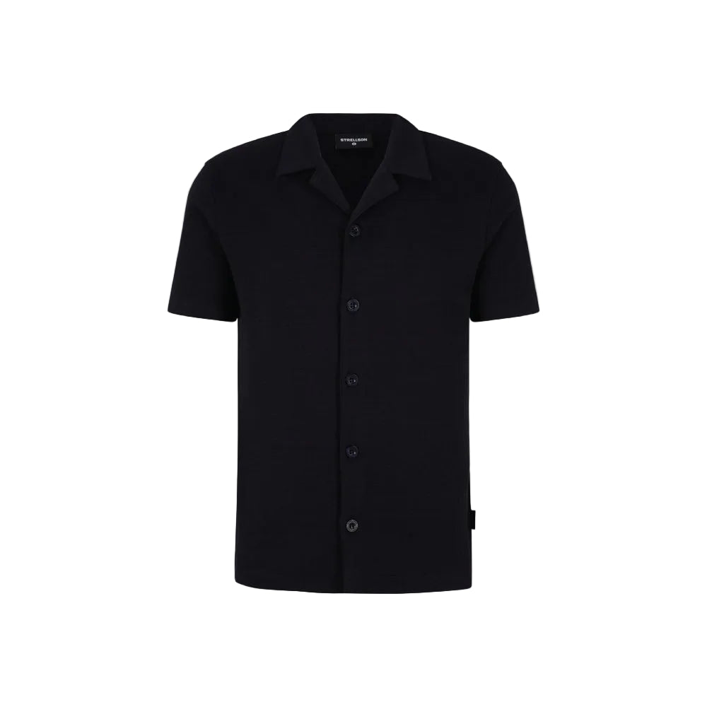 Strellson Filip Jersey Shirt in  with camp collar and button front, Kayagan