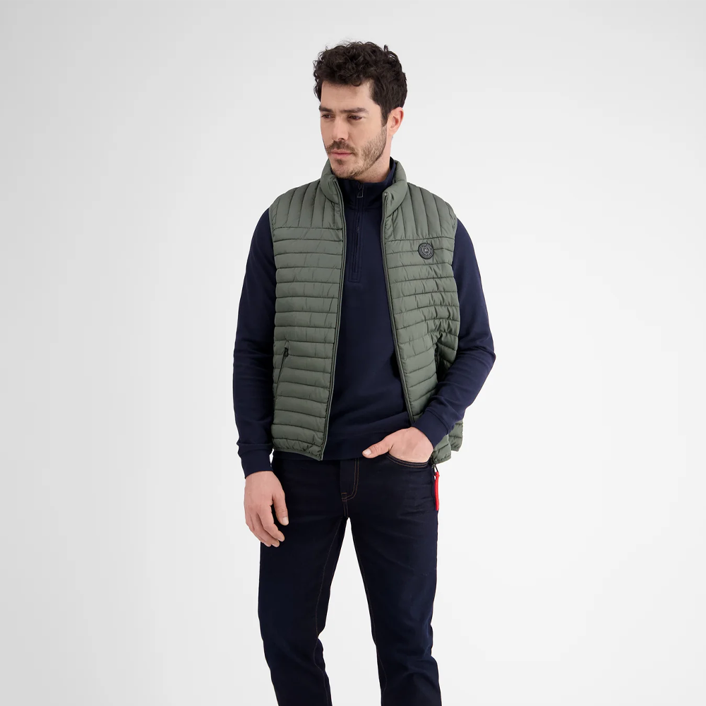 Lerros men’s lightweight quilted vest with stand-up collar and zippered pockets available at Kayagan Lebanon