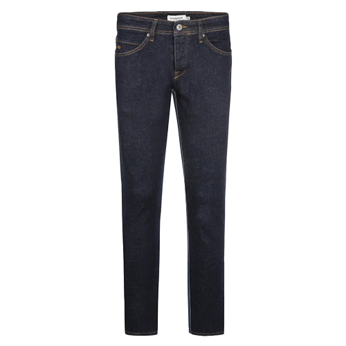 McGregor Slim Fit Rinse Wash men's dark navy stretch denim jeans with five-pocket design available online at Kayagan Lebanon.