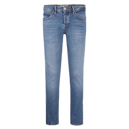 McGregor Slim Fit jeans medium blue wash men's blue stretch denim jeans with five-pocket design available online at Kayagan Lebanon.